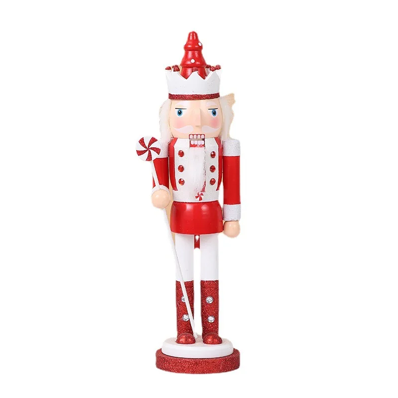 3pcs/set Christmas decorations wooden walnut puppet king soldier 38Cm Christmas nutcracker
