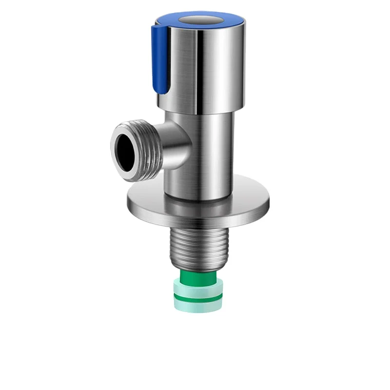 Stainless Steel 304 Basic Type Blue Indicator Water Valve Angle Valve for Toilet Water Heater