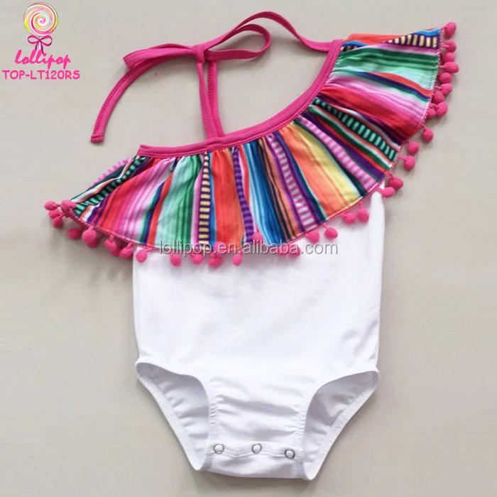 Pink Cotton Kids Baby Bow Back Leotards Elastic Scoop Neck Ballet Dance Wear Baby Girls Flutter Sleeve Bow Back Leotard