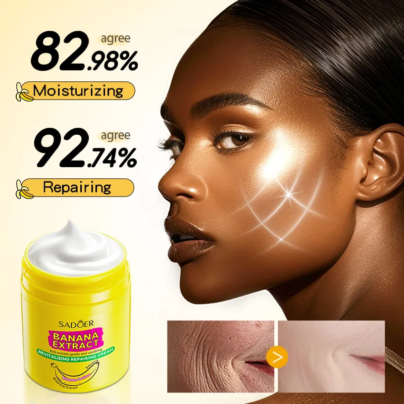 SADOER New Arrival Banana Anti Wrinkle Cream Moisturizing Repair Dryness Smooth Tender Skin Face Cream Beauty Skin Care Products