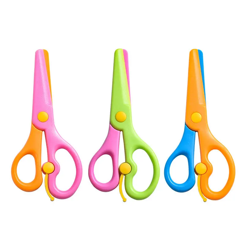 2024 Craft Supplies Plastic Training Safety Learning Art Scissors For Kids