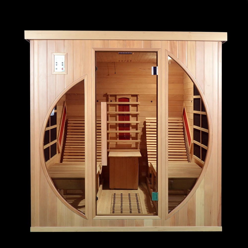 2 Person outdoor far infrared Hemlock sauna room factory sauna steam room