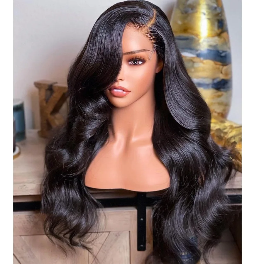 200% 250 Density Natural Human Hair Wig Pre Plucked 200% Density Weaves And Closure Wig 13x4 Lace Frontal Wig For Black Women