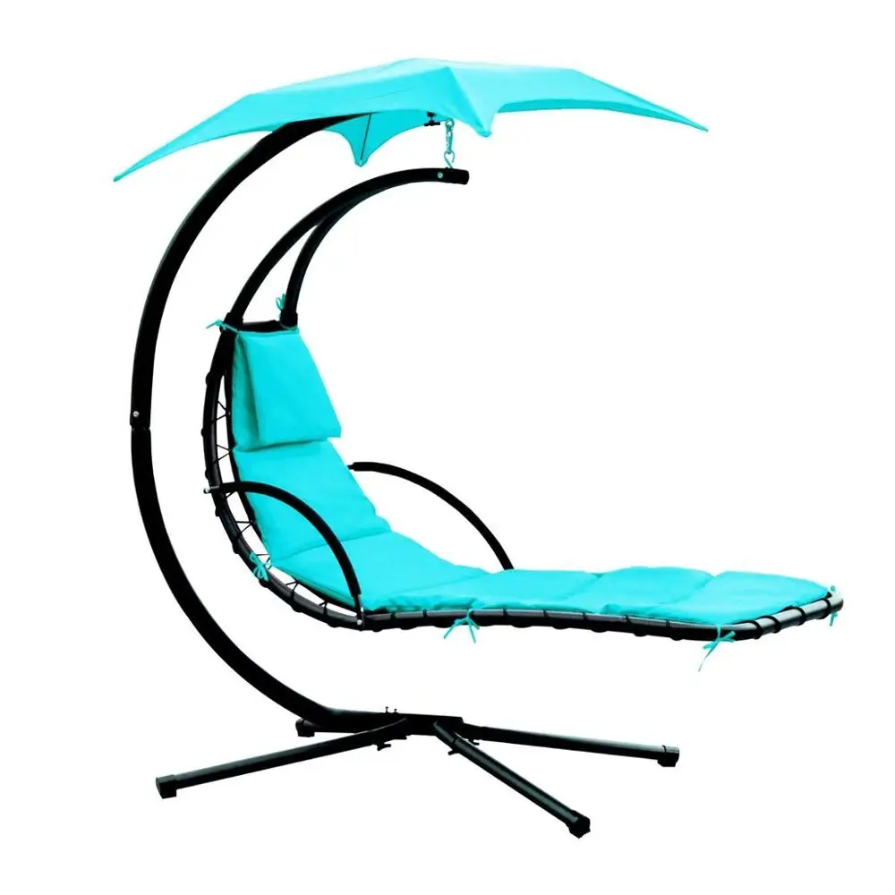 Hanging Chaise Lounger Chair Arc Stand Air Porch Swing Hammock Chair Canopy outdoor hanging swing chair /dream bed