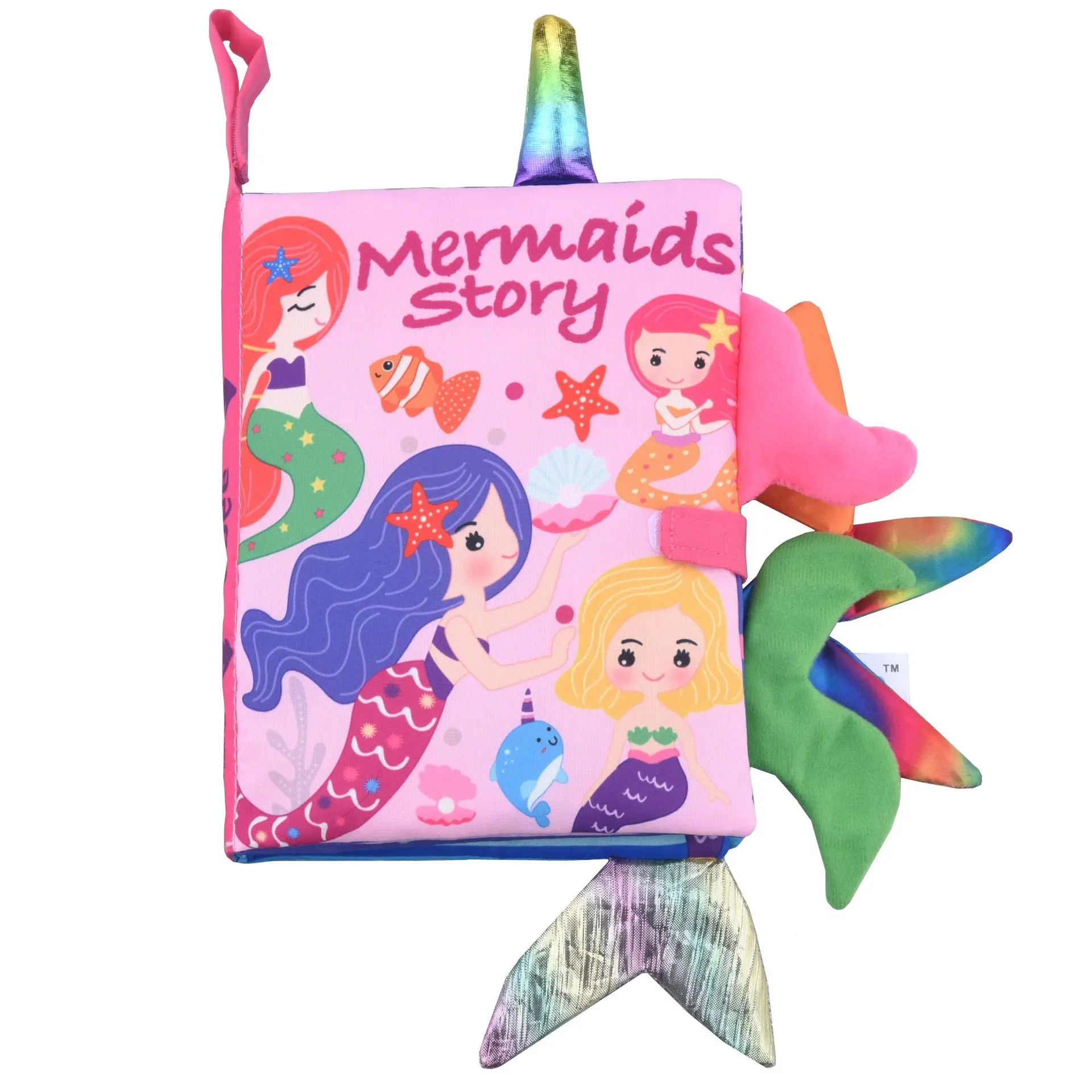 Mermaid Tail Toy Book Early Education Cognition Small Cloth Book Newborn Enlightenment Palm Book Toy
