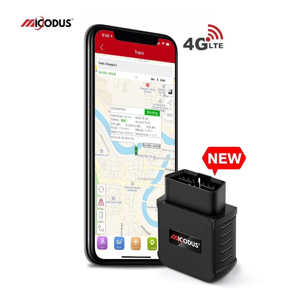 Micodus OEM обслуживание оптовая продажа автомобильное отслеживающее устройство MV55G Mini OBD2 GPS-локатор 4G OBD автомобильные GPS-трекеры для транспортных средств
