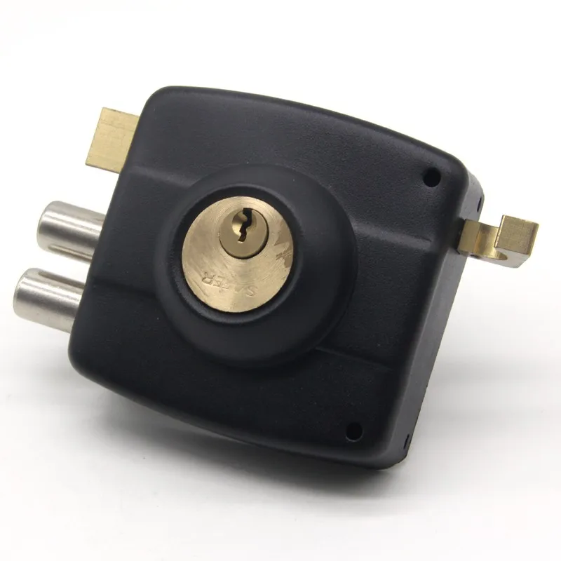 
Chile peru travez model cerradura de soberponer brass black painted chapa door rim lock 