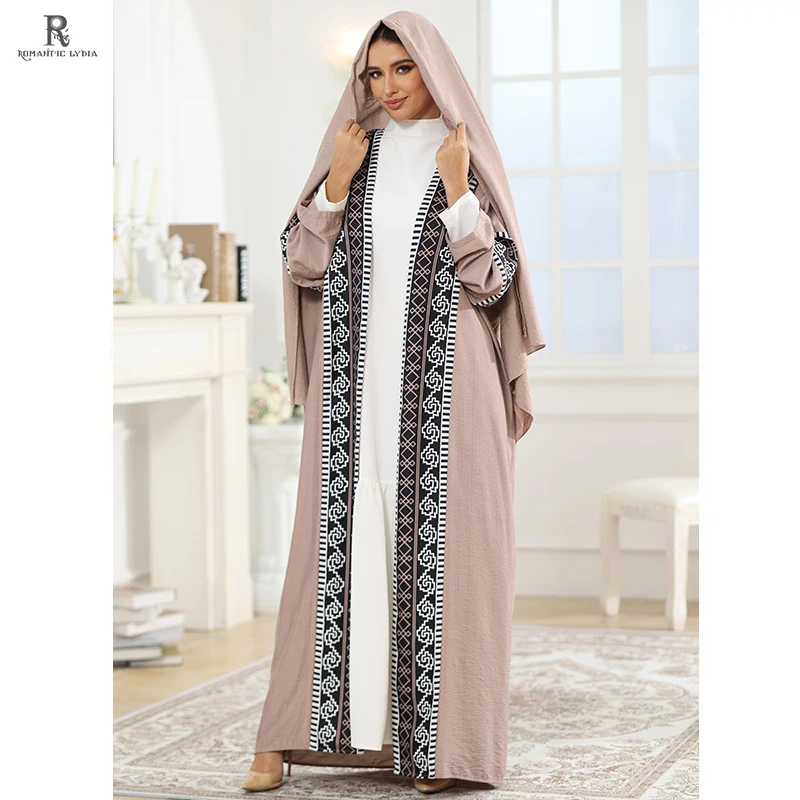 Wholesale Islamic clothing Muslim Printed Hijab Abaya Soft Crepe Abayas For WOmen