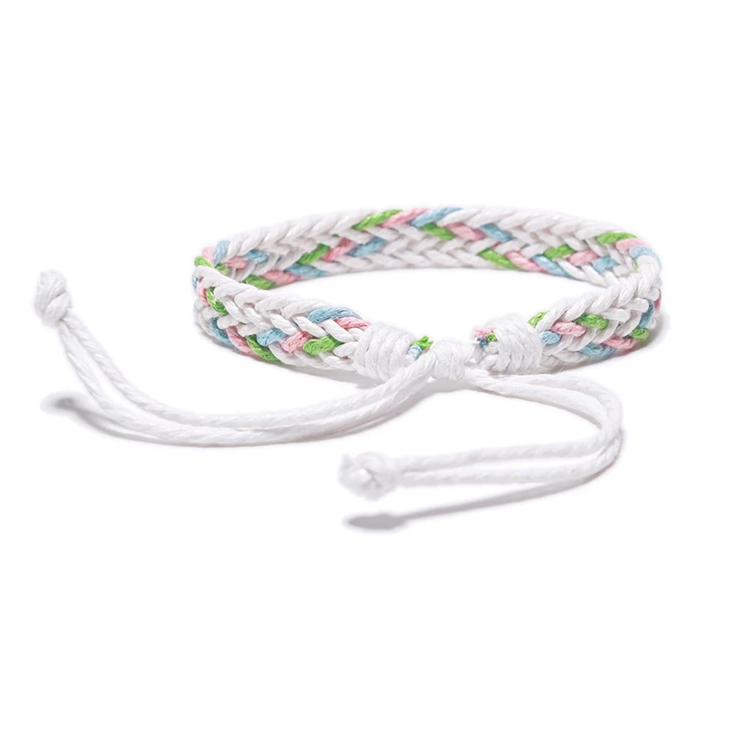 Mst 17 Colors New Cute Cotton Hemp Bracelet Handmade Adjustable Students Girls Braided Rope Woven Friendship Bracelets