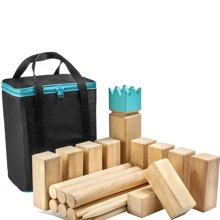 Fun Outdoor Jumbo Kubb Viking Chess Yard Game Board  for Lawn Beach Party