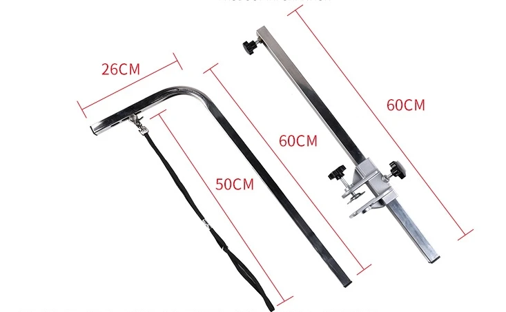 Stainless steel Pet Adjustable Grooming Arm Post Dog Grooming Arm With Clamp For Grooming Table