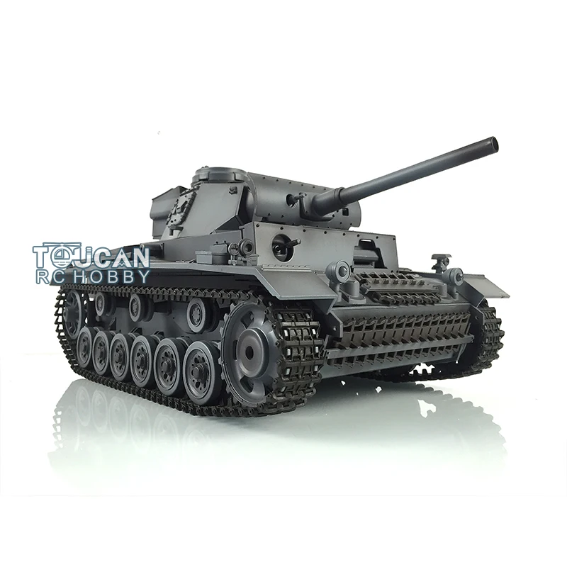 Подарки 1/16 HENG длинный серый 7 0 Модернизированный Танк III L RTR Радиоуправляемый Toucan армейский танк 3848 металлические гусеницы готовые к запуску машины