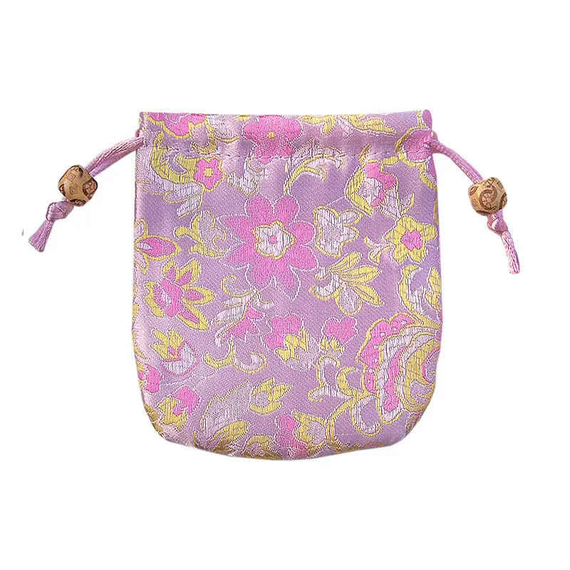 Wholesale Silk Brocade Pouch Silk Bag Small Jewelry Packing Chinese Candy Coin Gift Bag Pouch
