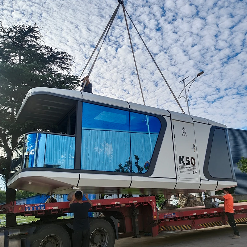 luban cabin house container homes 40ft luxury space capsule house camping hotel cabin for sale