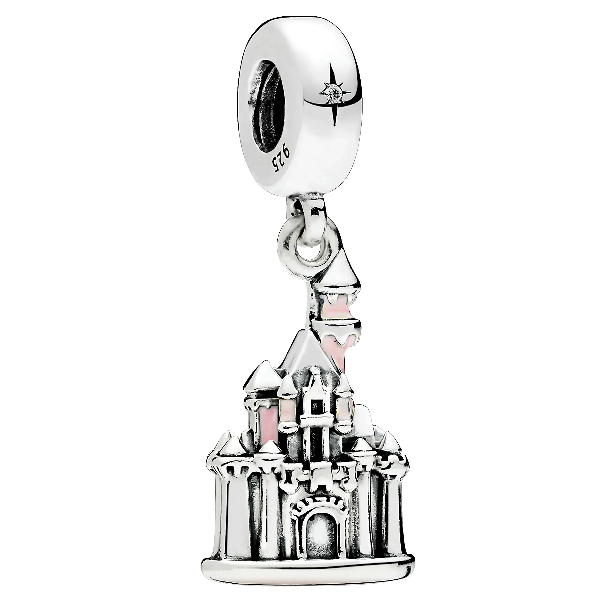 
925 sterling silver castle pendant for charms bracelets DIY silver pendants 