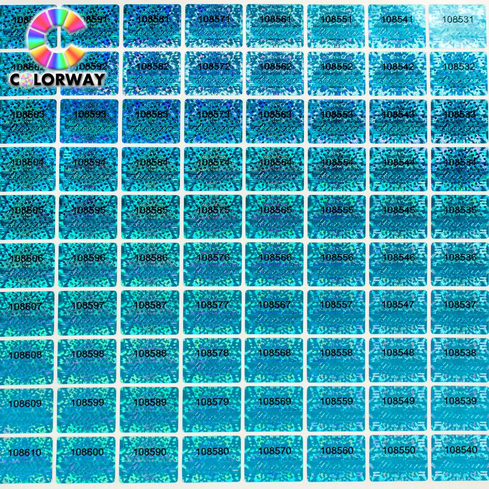 Personalized Custom Logo Printing anti-fake Reflective Hologram sticker hot stamping red foil 3D holographic label