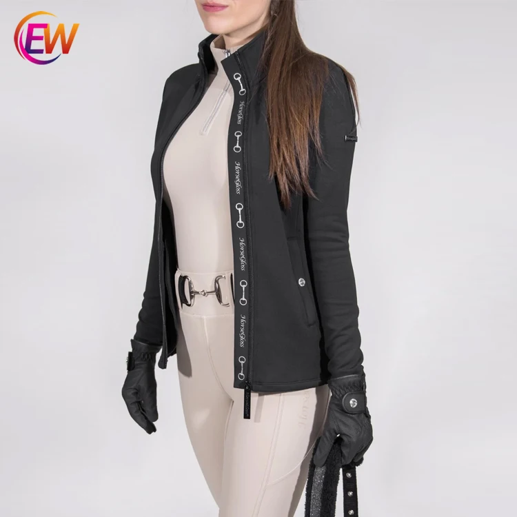 EW Horse New Arrival Fashion Women Equestrian Clothes Horse Riding Rihanna Black Jackets