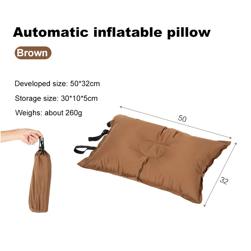 Outdoor Self Inflating Camping Inflatable Lumbar Pillows Compact Comfortable Air Travel Pillow for Back Support