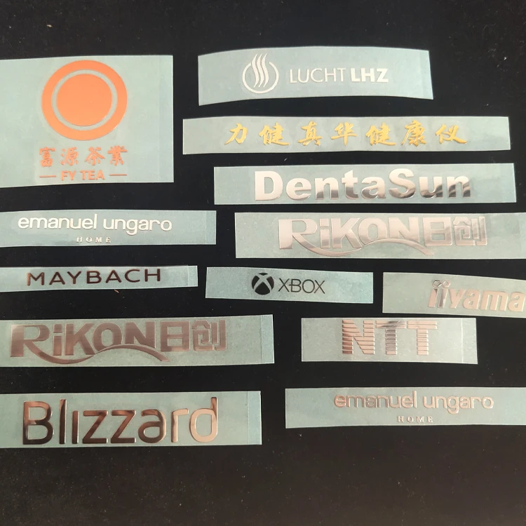 Adhesive Metal Nickel Decals For Antique Furniture electroforming label