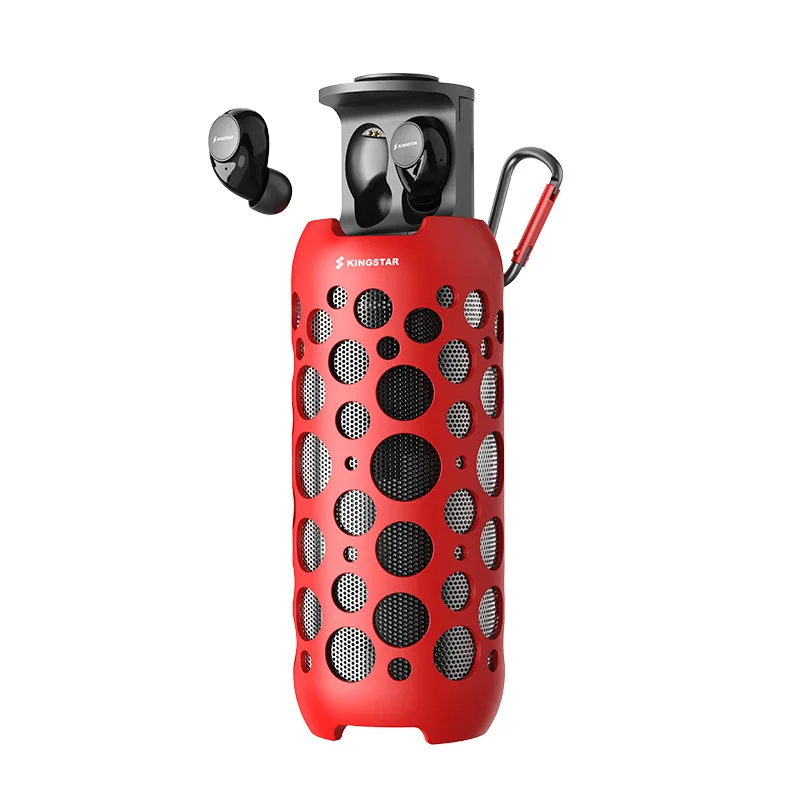 New arrival 2 in 1 BT Speaker Wireless Earphone 3d Bass Sound HIFI Mini Portable TWS Earbuds