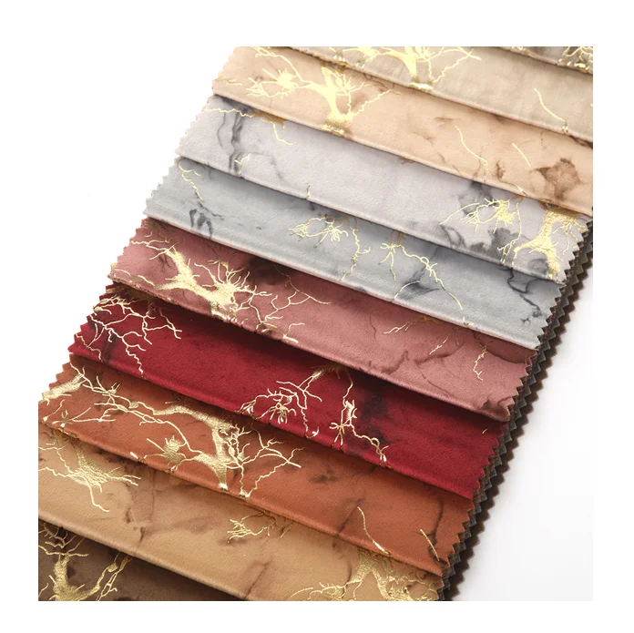 china wholesale embossed bronzing velvet fabric holland velvet sofa fabric printing fabric
