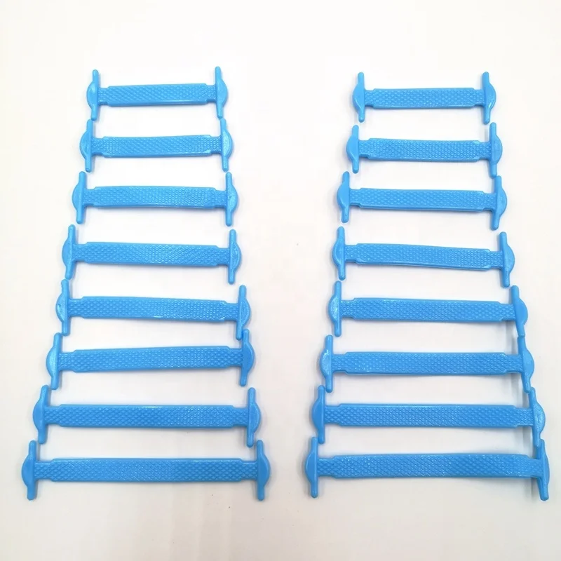 Mixed colors lazy non-slip elastic no tie silicone shoelaces for sneakers