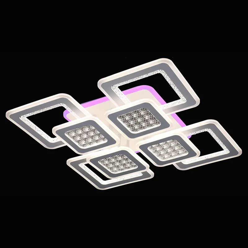 Modern Design 2.4G Remote Control CCT Adjustable Dimming LED Acrylic Ceiling Light Smart Home Decorative Lamp for Living Room