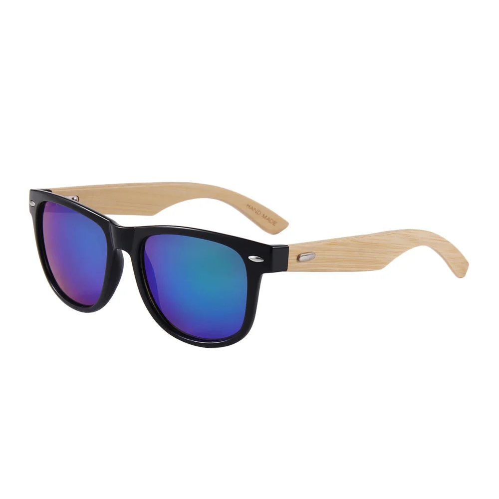 Custom Logo Wooden Sunglasses UV400 Lenses High Quality Men for Driving Traveling Blue White Gold Red Pink Transparent PC