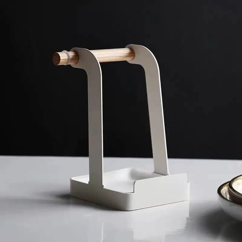 kitchen metal Chopping pan soup spoon ladle pot lid cover Utensil Drying storage Organizer display stand holder rest Rack