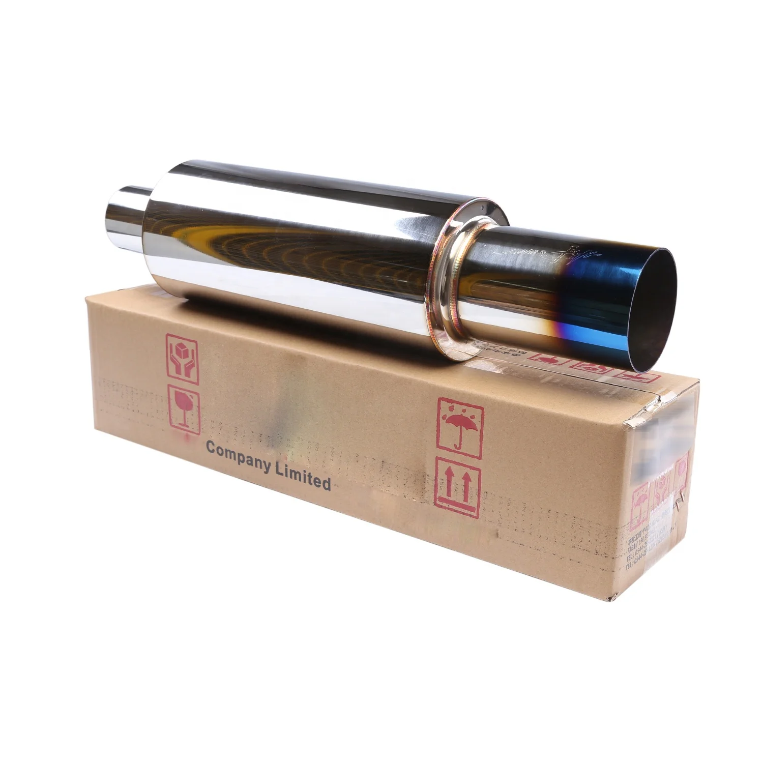 63 мм калибра выхлопной трубы автомобиля Универсальный нержавеющая сталь Racing глушитель Highflow спортивный выхлопные среднего