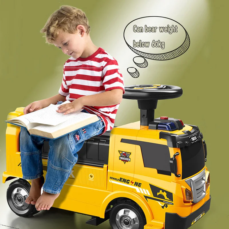 New design fire-fighting scooter toy kids multifunctional puzzle transforming car dual force steering wheel vehicle toys for boy