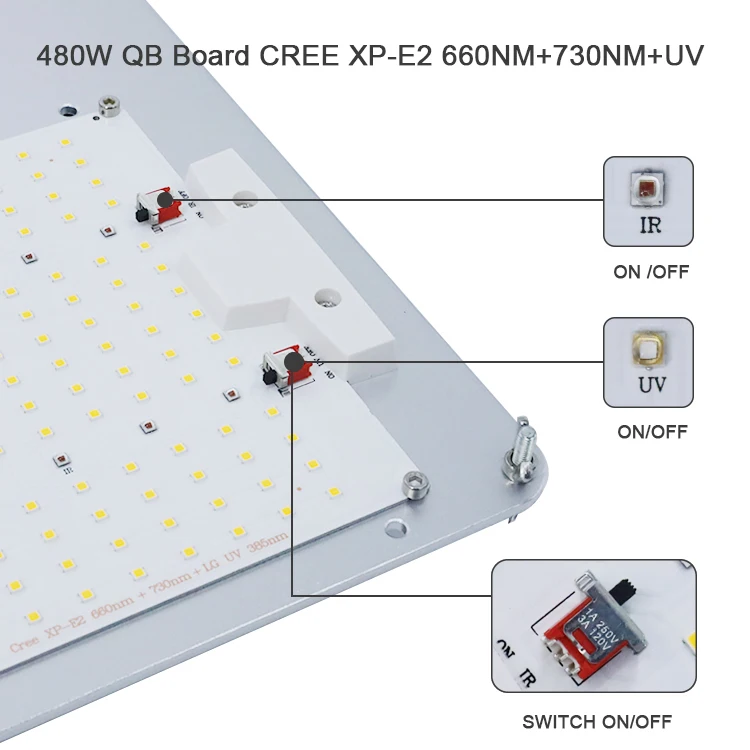  Kingbrite 480 Вт Водонепроницаемая светодиодная промышленная лампа с Samsung LM301H QB плата mix cree xpe2 660 нм ультрафиолетовые
