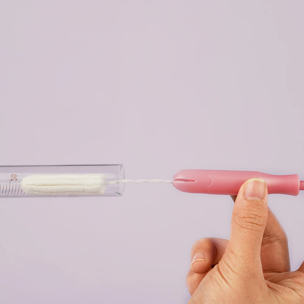 natural OEM disposable organic cotton clean point tampons with plastic applicator organic tampons