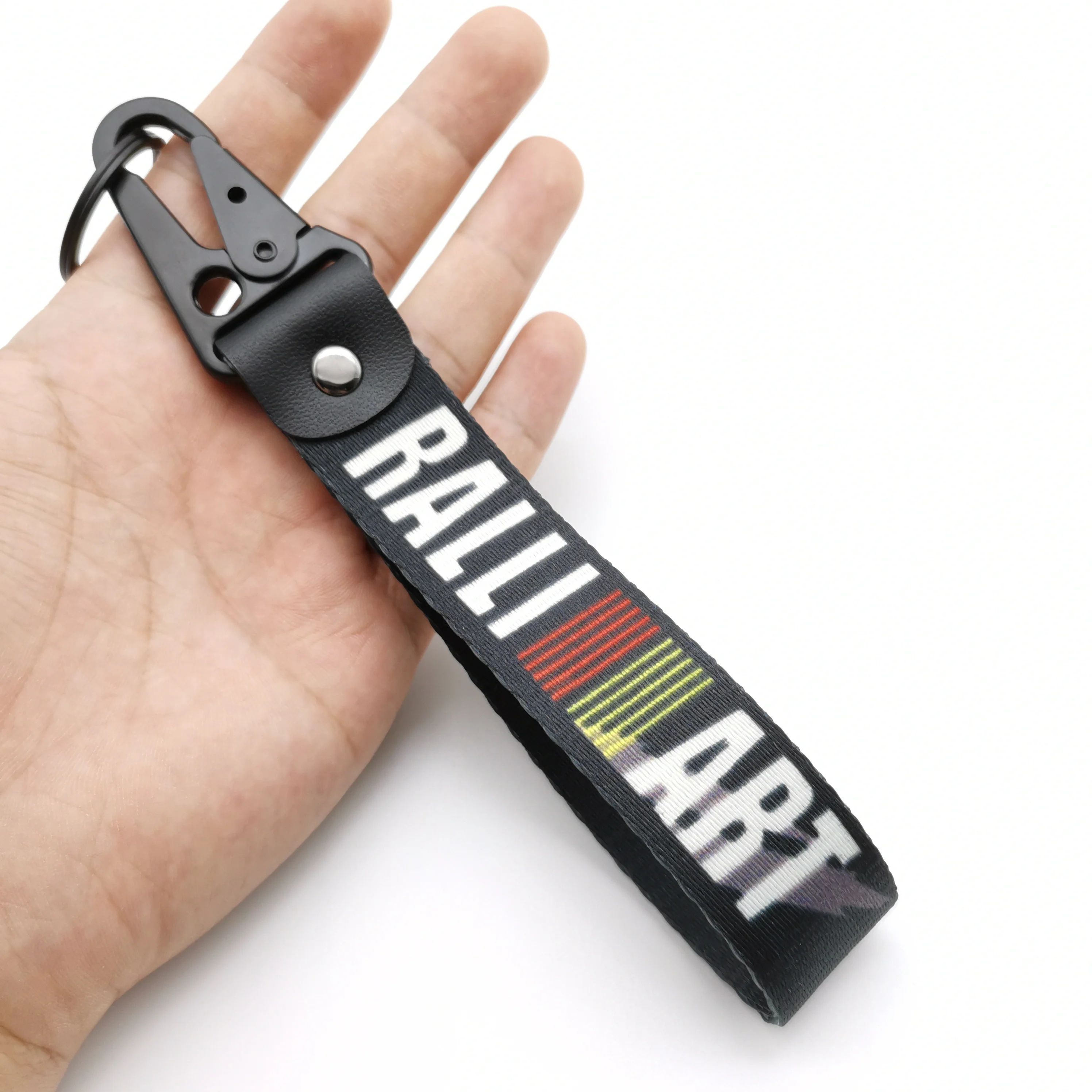 Keychain For Ralliart Emblem Car culture modification logo wholesale Tag thermal transfer printing Auto Motorcycle accessories