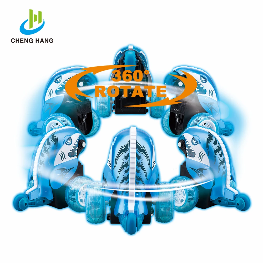 
Kids 4 Channel R/C High Speed Racing Car Toy Remote Control Shark Stunt Car 