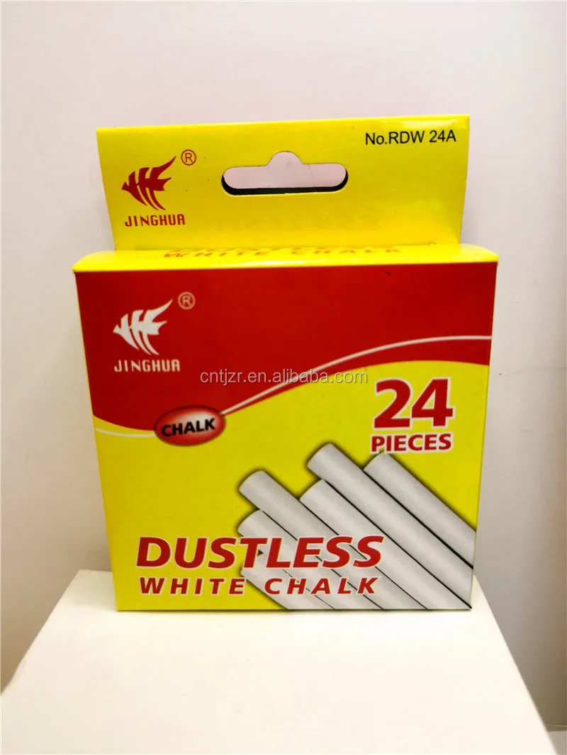 Factory direct sale OEM for teaching / outdoor painting for children 24 pcs White Dustless chalk
