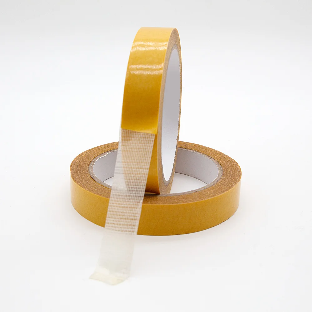Hotmelt glue Cross Weave Fiber Adhesive Double Sided carpet Fiberglass mesh Tape