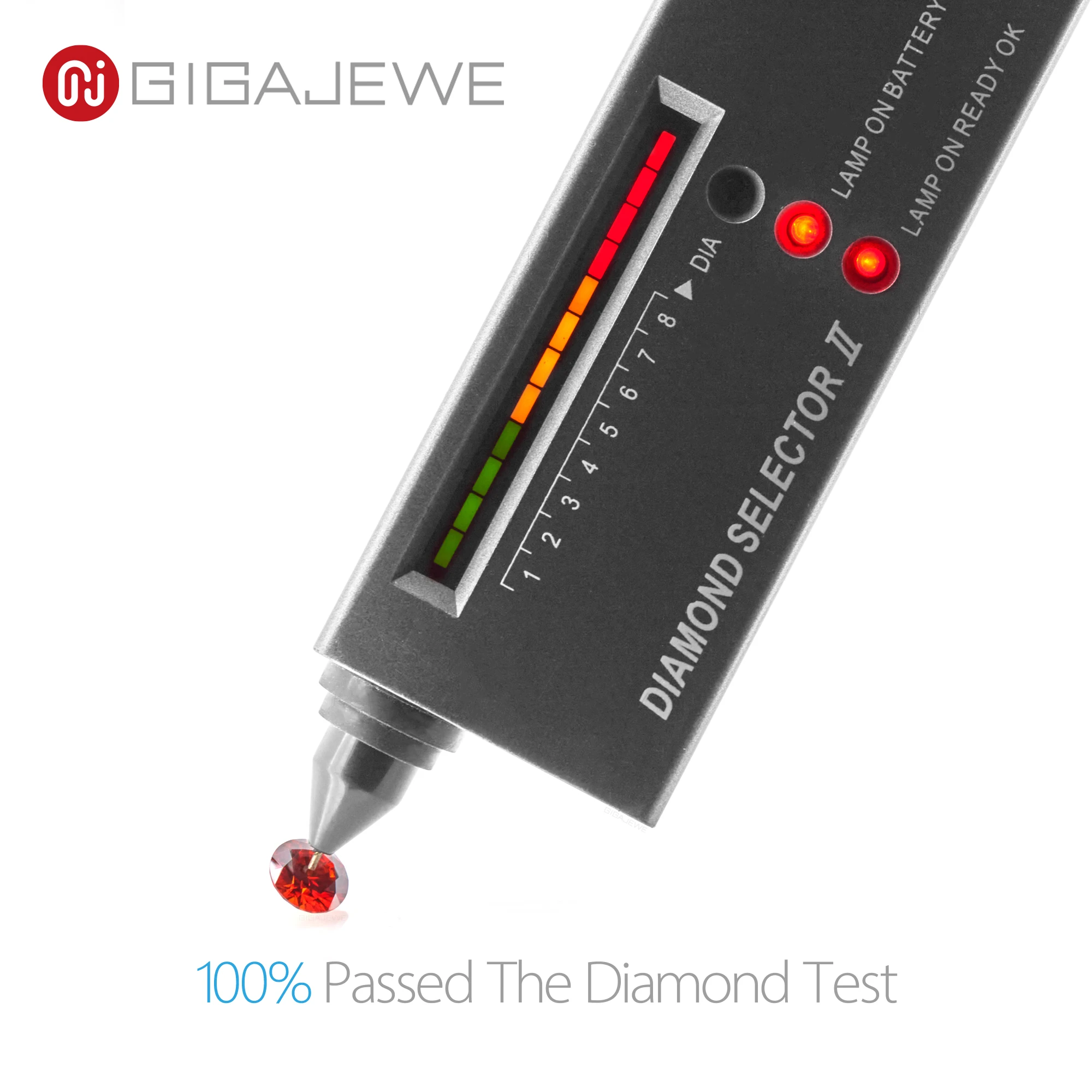 GIGAJEWE Wholesale loose Moissanite diamond round cut Plated red color VVS1 clarity for Jewelry making