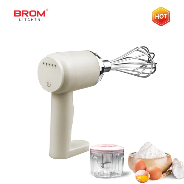 hot sale steel egg dough kneading multi-use meat grinder cake mixer food blender wireless electric rechargeable usb hand mixer