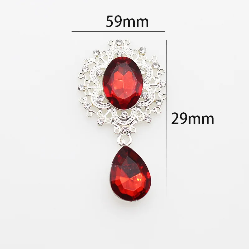 Alloy Crystal Brooch Rhinestones Big Diamond Gold Plated For Charm Pendants
