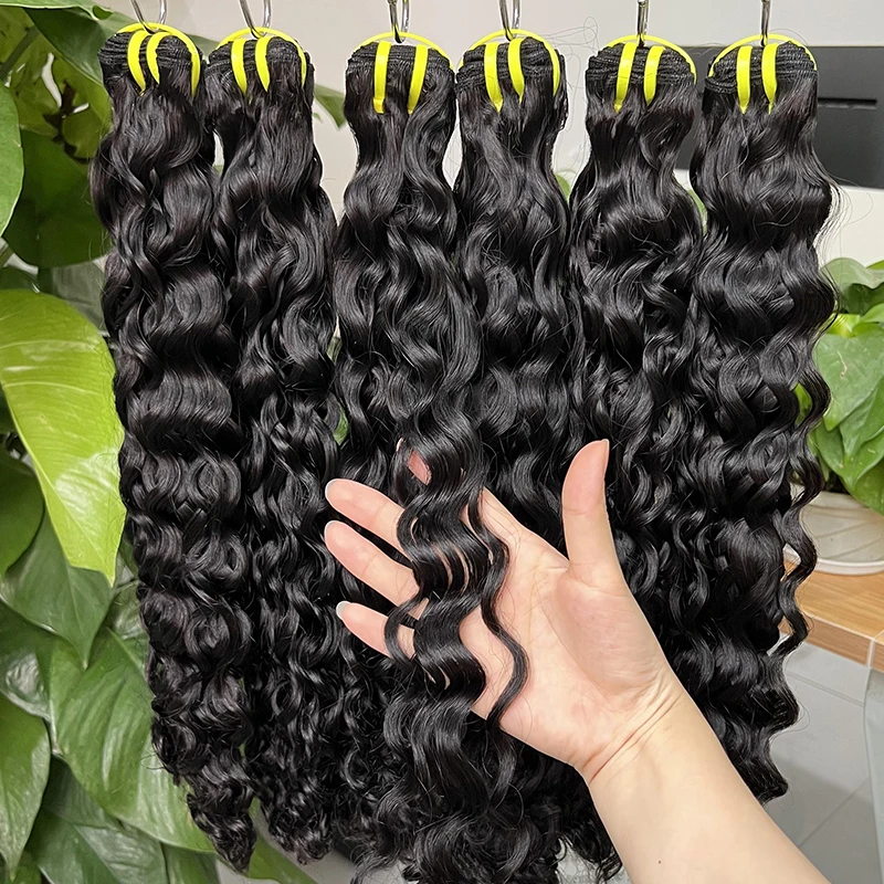 Bundle Vendors Wholesale Cabelo Humano Natural 10A 12A Grade Raw Vietnamese Human Hair Water Wave Bundles