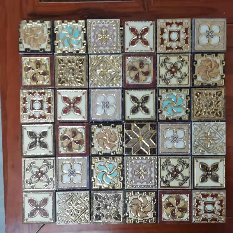 
Luxury golden colored electroplate glazed ceramic mosaic tile 
