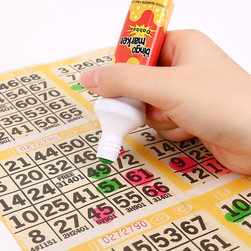 custom ink colors bingo dabbers design dauber game play CH-2802 40ml 10mm sponge tip bingo markers