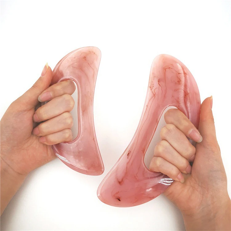 Big resin body gua sha masajeadora beeswax scraping board plastic Resin Massage For Face Neck durable Beeswax gua sha instrument