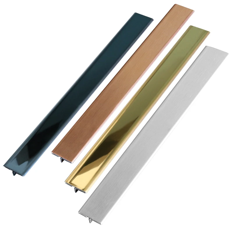 High Quality 304 201 T Trim Strip Channel Modern Style Stainless Steel T Profile Ceramic Tile Trim For Decoration Wall