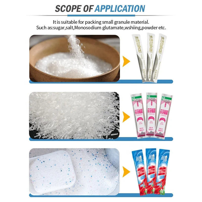 Shengwei Machinery vertical swing blanking small granule washing powder salt sugar packaging machine