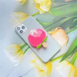Factory Wholesale 3D Candy Color Ice Cream Grip Tok Korea Phone Holders Stand Socket Summer Fresh Bracket Foldable Phone Grip