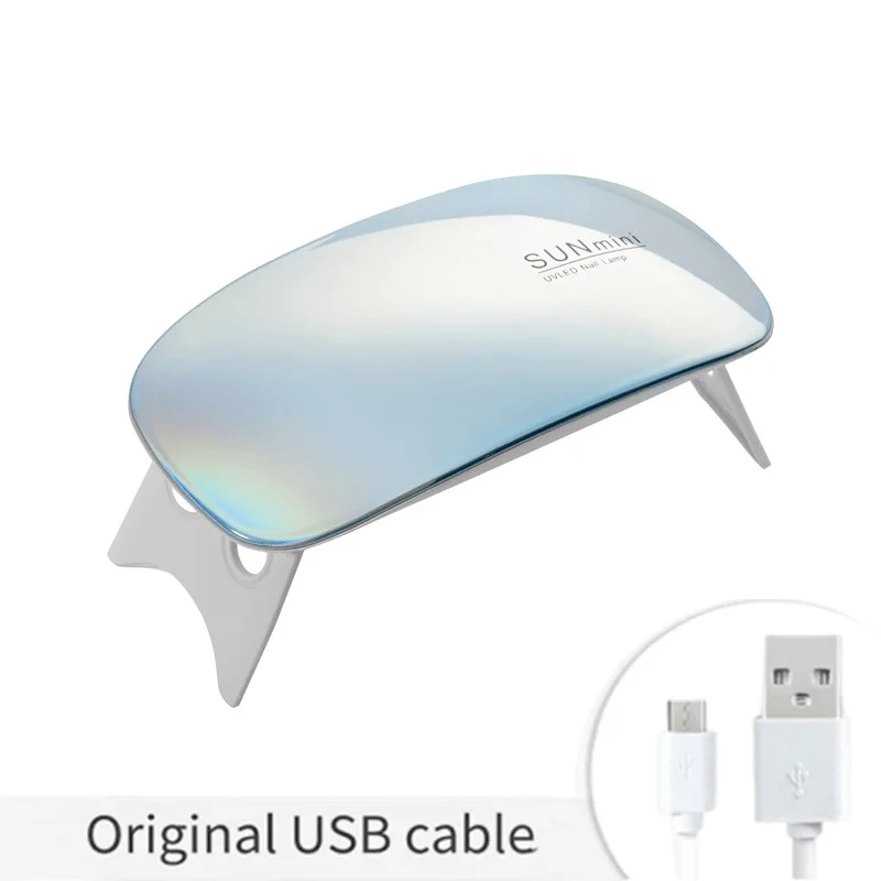 Hot Sale Customized Private Label SUN MINI 6W UV LED Lamp Nail Portable USB Cable Nail Lamp For Gel Polish Curing