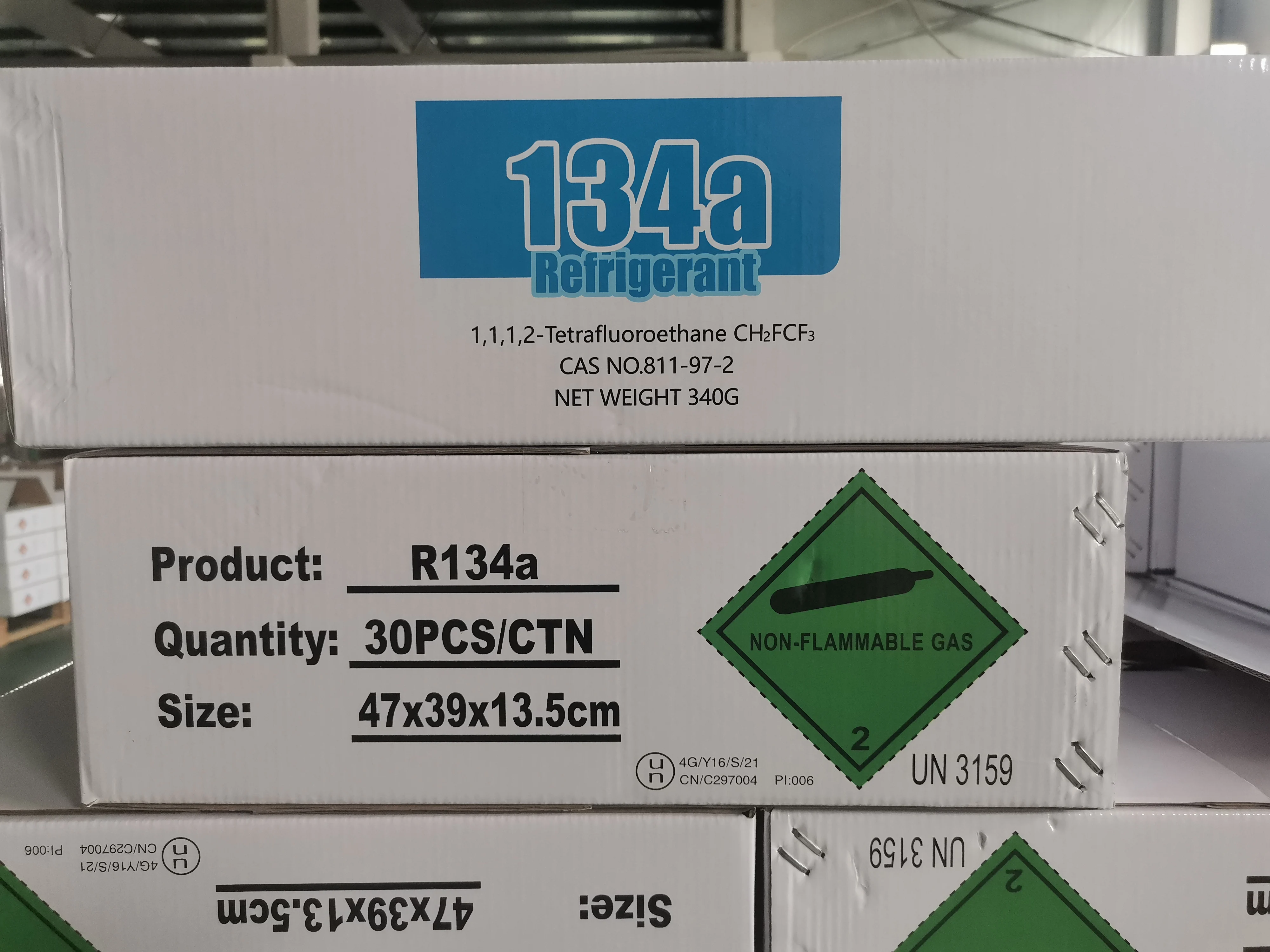Supplier Wholesale R134a 340g Refrigerant Gas Can Packing 99.9% Purity Refrigerant R134a Cylinder