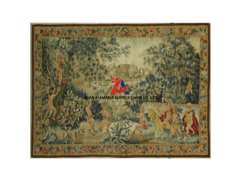 european tapetries Multifunctional Large Rare Antique French Aubusson Style Wall Tapestry low price with CE certificate